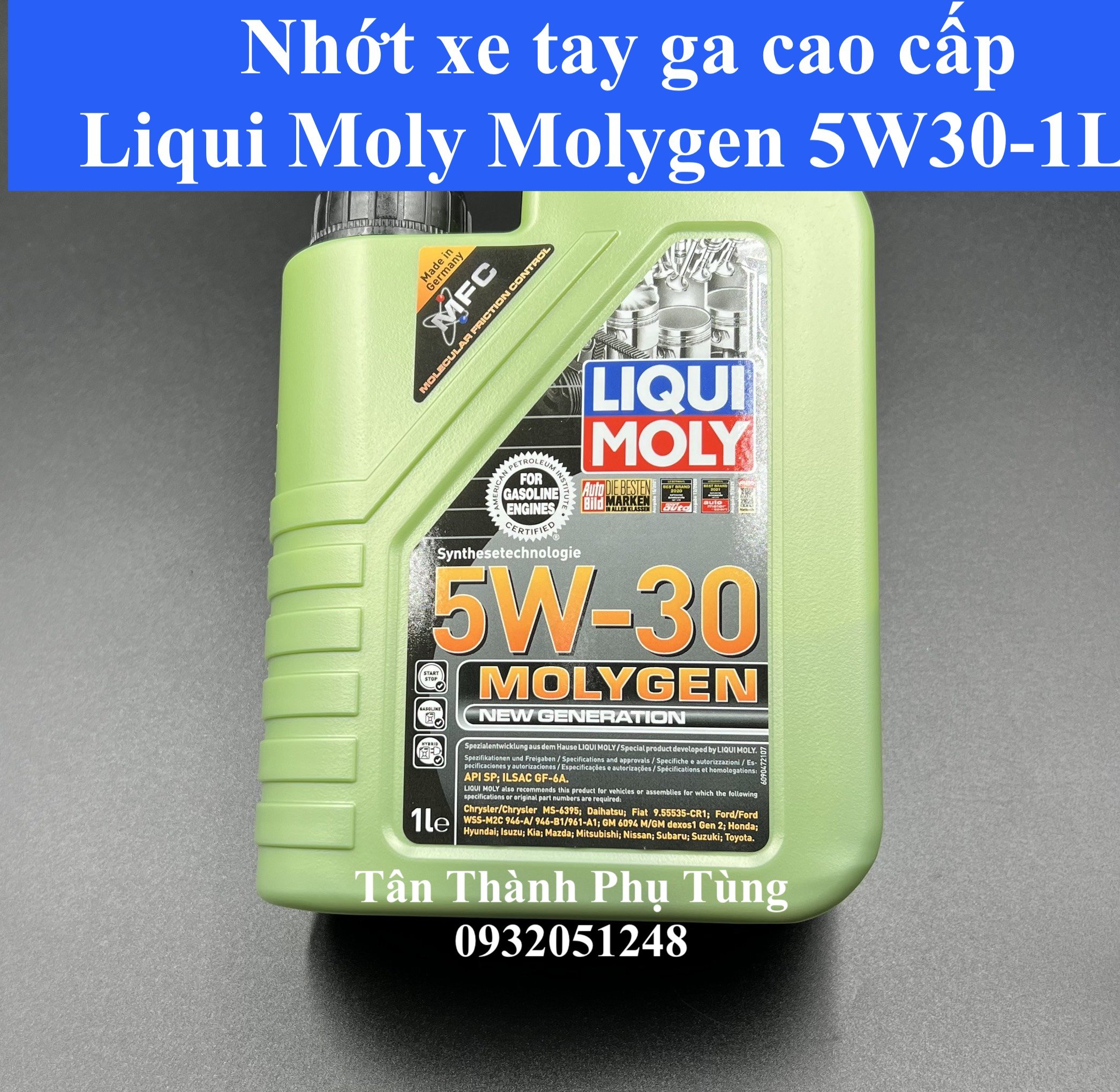 Nhớt dành cho xe tay ga Liqui Moly Molygen 5W30-1Lít