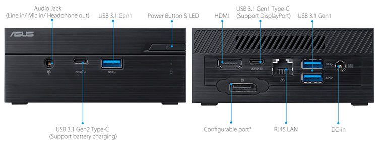 PC Mini Asus PN62-B3008MT Core i3-10110U/ DDR4 2666MHz/ 500GB HDD/ Intel UHD Graphics/ Windows 10 - Hàng Chính Hãng