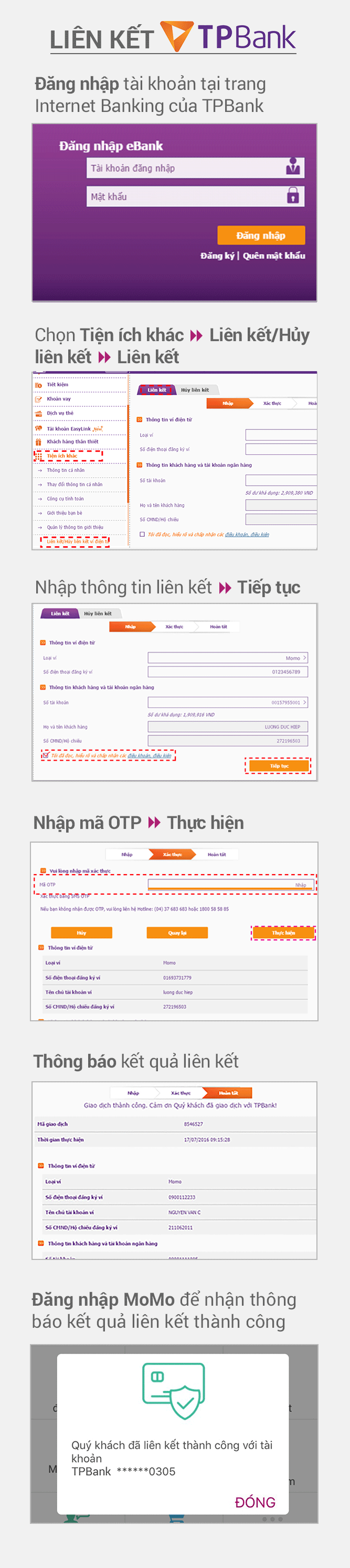 Hướng dẫn liên kết TPBank