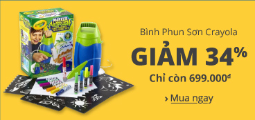 Bình phun sơn Crayola giảm 34%