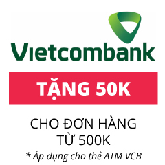 Vietcombank tặng 50k cho đơn hàng từ 500k