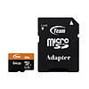 Nơi bán Thẻ nhớ microSDXC Team 64GB 500x upto 80MB/s class 10 UHS-I kèm Adapter (Đen cam)