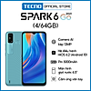 Điện thoại Tecno Spark 6 Go (4GB+64GB) - (KE5K) Pin 5000mAh - Camera kép AI 13MP - Mở khóa Khuôn mặt 2.0 - Cảm biến vân
