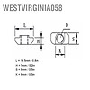 Westvirginia058 100pcs t-slot nut nickel - ảnh sản phẩm 5