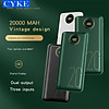 Pin sạc dự phòng CYKE 20000mAh 2.1A sạc nhanh điện thoại 2 cổng đầu ra USB và 3 cổng đầu vào (lightning/Type c/Micro usb) – Hàng Chính Hãng