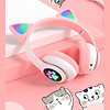 Tai nghe Bluetooth tai mèo đáng yêu có mic đàm thoại cao cấp, tai nghe mèo có đèn phát sáng cute tai nghe tai mèo thời trang, headphone Bluetooth đáng yêu có thể sử dụng khi chơi game