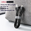 Nơi bán Dây Cáp Sạc Lightning Cho IPhone IPad Reliqo RCA653 1.2m Chuẩn MFi 2A