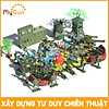 Bộ đồ chơi lính nhựa, mô hình xe bọc thép quân đội trẻ em, máy bay quân sự - ảnh sản phẩm 5