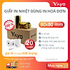 Nơi bán [20 cuộn] Giấy in nhiệt Giấy in bill VAYO Khổ 80 x 80 mm