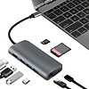 Nơi bán Bộ chuyển 8 in 1 USB C sang cổng HDMI / đầu đọc thẻ SD-TF / 3x USB 3.0 / đầu mạng RJ45 / Type C nguồn - Màu ngẫu nhiên