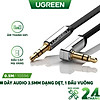 Nơi bán Dây Audio 3.5mm dẹt, mạ vàng 1 đầu vuông 90 độ UGREEN AV119