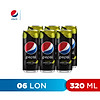 Lốc 6 Lon Nước Uống Có Gaz Pepsi Vị Chanh Không Calo (320ml/Lon)