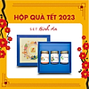 Giỏ quà tết bình an 2023- hộp qùa tết đẹp sang trọng cao cấp ý nghĩa set 3 - ảnh sản phẩm 1