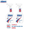 Combo 2 xịt diệt khuẩn tay aiken 520ml - ảnh sản phẩm 1