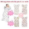 Nhộng chũn cho bé - túi ngủ trẻ em mở tay tùy thích chất cotton hữu cơ cao - ảnh sản phẩm 1