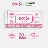 Khăn ướt cho bé ecowipes gói 20 tờ ecobi hương dịu nhẹ không paraben an - ảnh sản phẩm 1