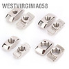 Westvirginia058 100pcs t-slot nut nickel - ảnh sản phẩm 1