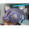Tai nghe chụp tai bluetooth Cute Cat V2, tai nghe mèo không dây siêu dễ thương có đèn led đổi màu cực đẹp, tai mèo đáng yêu có mic đàm thoại cao cấp