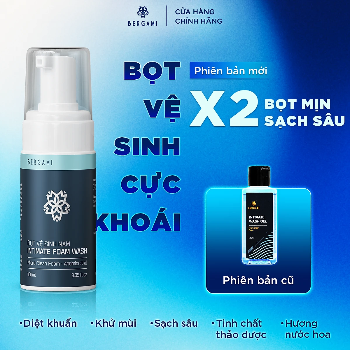 Dung dịch vệ sinh nam Bergami for Man – Ngăn mùi suốt 12h – 1 DDVS Nam Dung dịch vệ sinh nam Bergami for Man – Ngăn mùi suốt 12h – 1 DDVS Nam