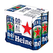 Lô 6 bia Heineken không cồn 330ml - 04487