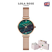 Đồng hồ nữ dây kim loại mặt tròn Lolarose thiết kế sang trọng Full box bảo