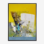 Tranh in canvas trang trí trừu tượng treo tường Yellow Abstract 60 80 cm