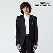 THE KOOPLES - Áo vest nam thanh lịch phối kẻ sọc Formal Black HVES21006K-BLA96