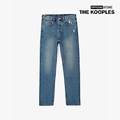 THE KOOPLES - Quần jeans nam Dark Blue With Destroyed Details HJEA22001J-BLE16