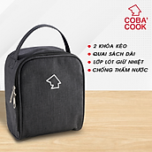 Túi đựng hộp cơm hình vuông logo COBA COOK