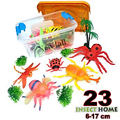 Hộp đồ chơi 23 mô hình thế giới côn trùng New4all Insect Home Animal World