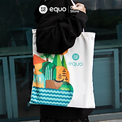 Túi vải EQUO thiết kế Proudly Vietnam sử dụng được nhiều lần size 630 350mm