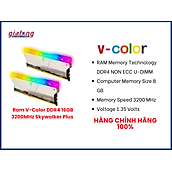 Ram V-Color DDR4 16GB 3200MHz Skywalker Plus - Hàng chính hãng