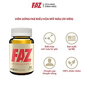 Viên uống FAZ điều hòa mỡ máu, hỗ trợ kiểm soát tăng huyết áp và các bệnh tim mạch (30 viên)