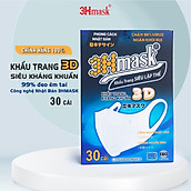 [Chính hãng 100%] Khẩu trang 3D siêu kháng khuẩn 99% đeo êm tai, công nghệ Nhật Bản 3HMask