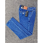 Quần jeans nam Rockstar túi chéo ống thụng trung niên màu xanh vừa