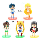 Bộ sưu tập đồ chơi 5 mô hình Thủy thủ Mặt Trăng - Sailor Moon cao 8.5 cm