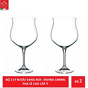 Bộ 2 ly rượu vang pha lê Ý RCR Invino 1400ml