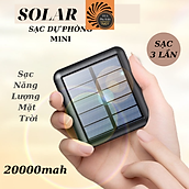 Pin Sạc Điện Thoại Năng Lượng Mặt Trời SOLAR Mini Hàng Nhập Khẩu Từ Hongkong-China