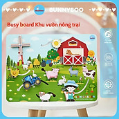 Busy board đồ chơi xếp hình Motessori Khu vườn nông trại thông minh BUNNYBOO