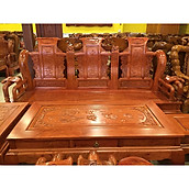 Bộ bàn ghế tần thuỷ hoàng gỗ hương đá tay 12, 6 món