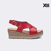 Giày Sandal Nữ Đế Xuồng XTI Red Pu Ladies Sandal