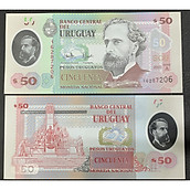 Tiền Uruguay 50 Pesos polyme sưu tầm , tiền châu Mỹ , Mới 100% UNC