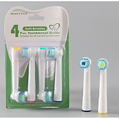 Bộ 4 Đầu Bàn Chải đánh răng điện cho mọi loại máy Braun Oral B Làm sạch kẽ răng, răng nhiều mảng bám - Xuất xứ Anh