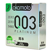 Bao Cao Su Okamoto 0.03 Platinum Hộp 3 Gói