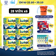 Combo 6 Hộp Viên Rửa Chén Bát 28V hộp Sunlight 5 in 1 Cho máy rửa chén bát