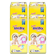 Combo 4 Tã Dán Cho Bé UniDry G6+ size XL34 34 miếng