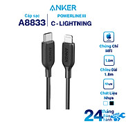 Cáp Sạc Anker PowerLine III Lightning To USB-C - A8833 - Hàng chính Hãng