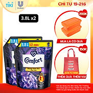 Combo 2 túi nước xả vải làm mềm vải Comfort Chăm sóc Chuyên sâu Hương nước