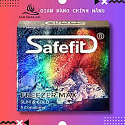 Bao cao su Siêu mỏng Mát lạnh Safefit Freezer Max hộp 3 cái