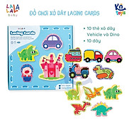 Đồ Chơi Xỏ Dây Lacing Cards - Bộ 10 Thẻ Động Vật Khủng Long Phương Tiện